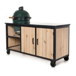 Fraaii Buitenkeukens Stalen Tafel Eiken Inferno Met Granieten Werkblad 185 X 70 X 86 -Optimaal Barbecuegrill Winkel fraaii buitenkeukens stalen tafel eiken inferno me 1