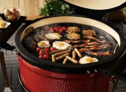 Kamado Joe Halfrond Gietijzeren Grillplaat -Optimaal Barbecuegrill Winkel kamado joe halfrond gietijzeren grillplaat 2