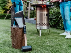 NO-AXE Houtklover Blank Staal Met Hamer -Optimaal Barbecuegrill Winkel no axe houtklover blank staal met hamer 6