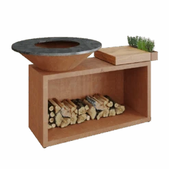 Optimaal Barbecuegrill Winkel -Optimaal Barbecuegrill Winkel ofyr island corten 85 100 teakhout en donker grijs 1